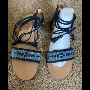 Jack Rogers Sandals. Ankle Tie. Excellent size 9M